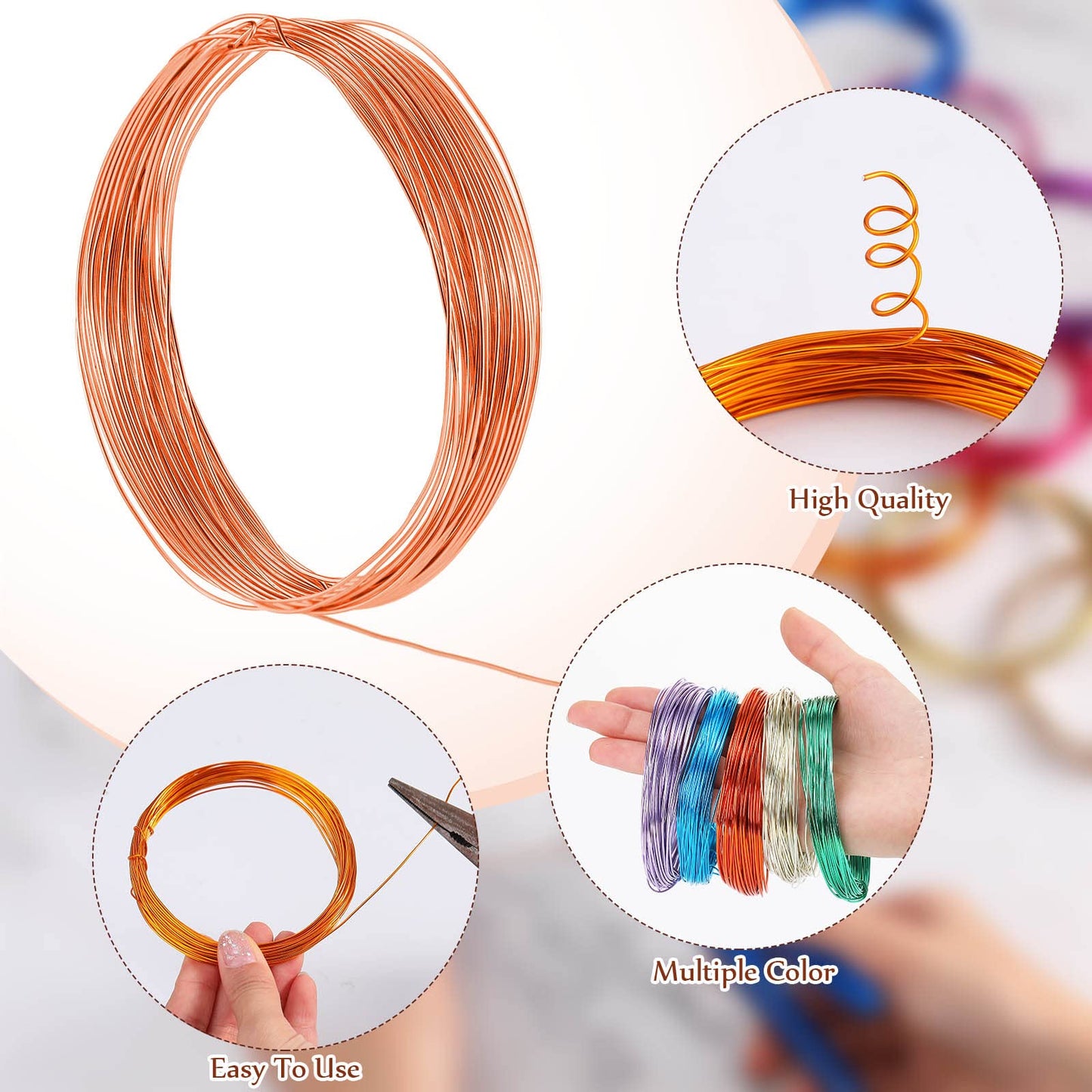 36 Rolls Colored Aluminum Beading Wire for Jewelry and Crafts