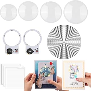 59-piece 3D Shaker Domes and Metal Dies for DIY Light-Up Cards