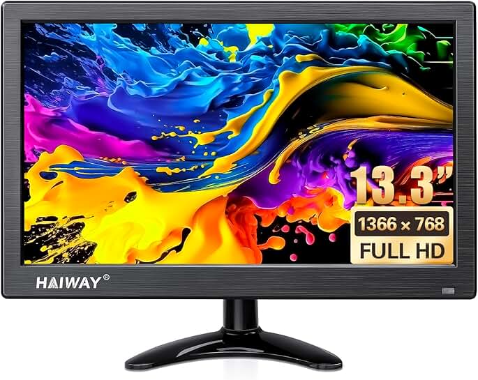 13.3-inch LED Security Monitor with Remote and Speakers
