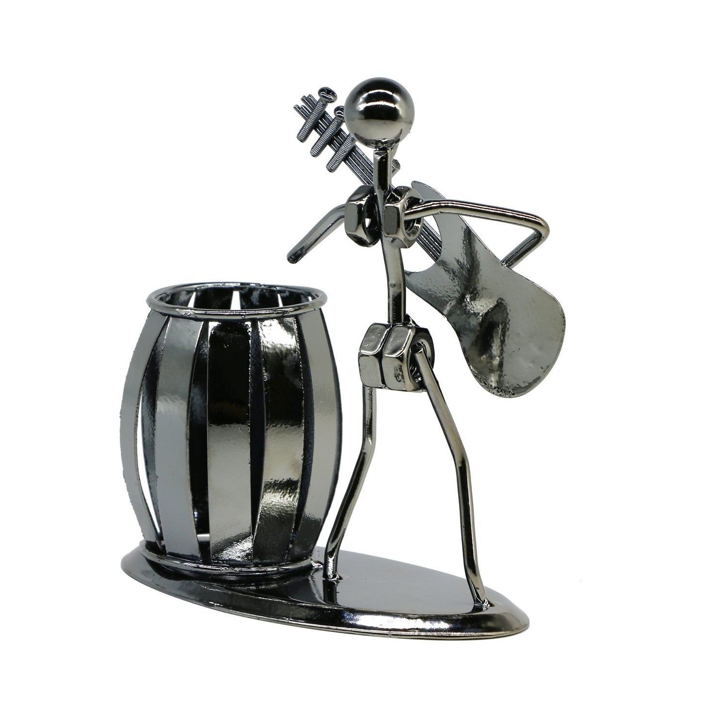 Guitar Style Metal Pen Holder for Desk Organizer