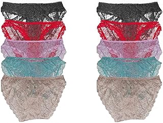 Women's 10 Pack Soft Stretchy Cheeky Lace Bikini Underwear
