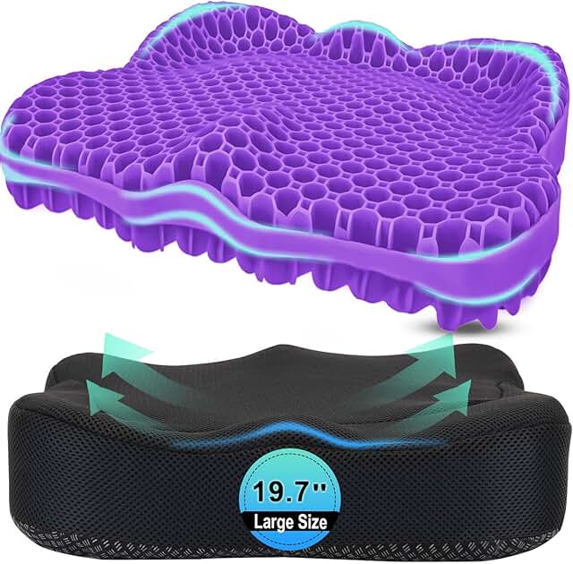Thick Gel Seat Cushion for Long Sitting Comfort