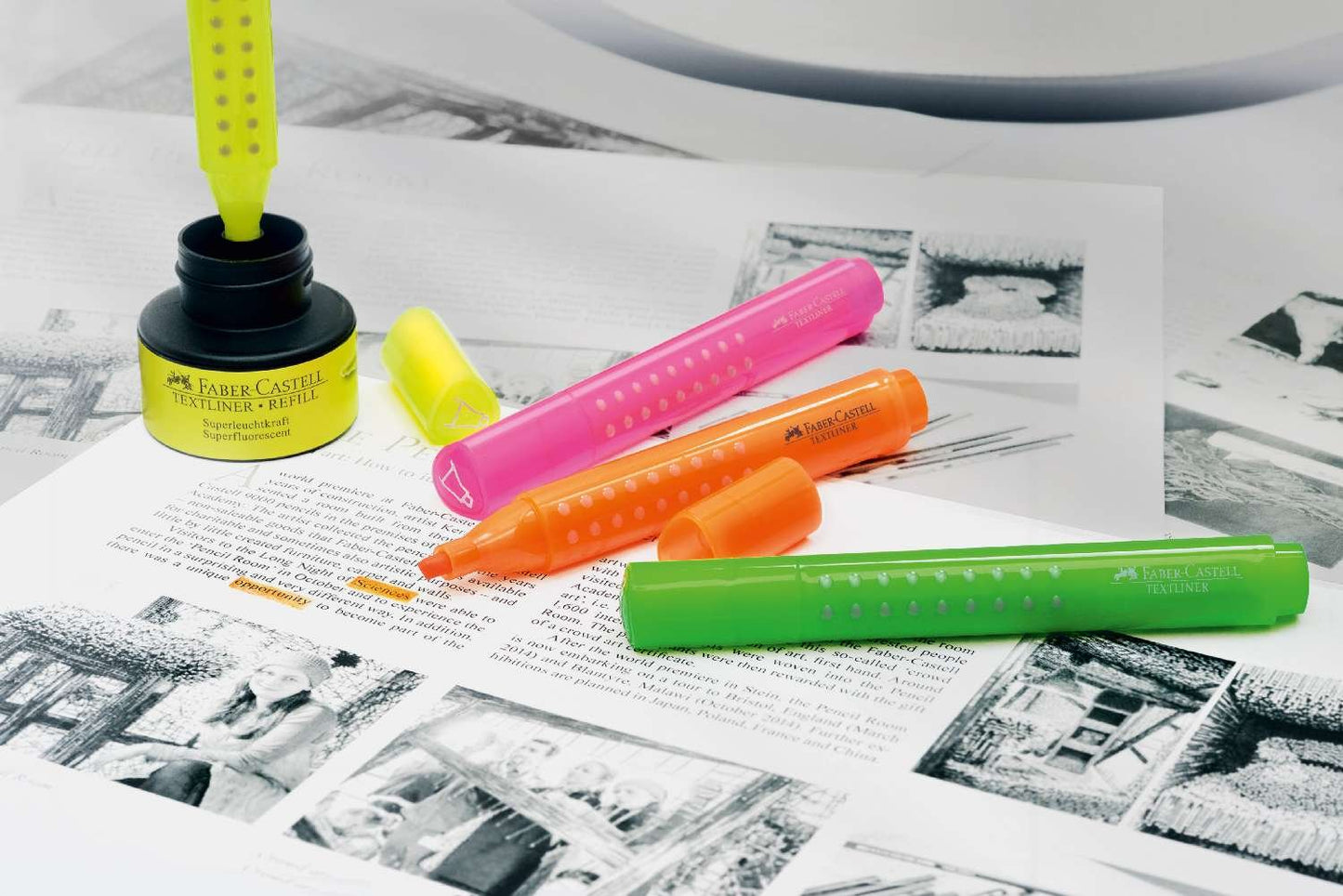 Pink highlighter pen