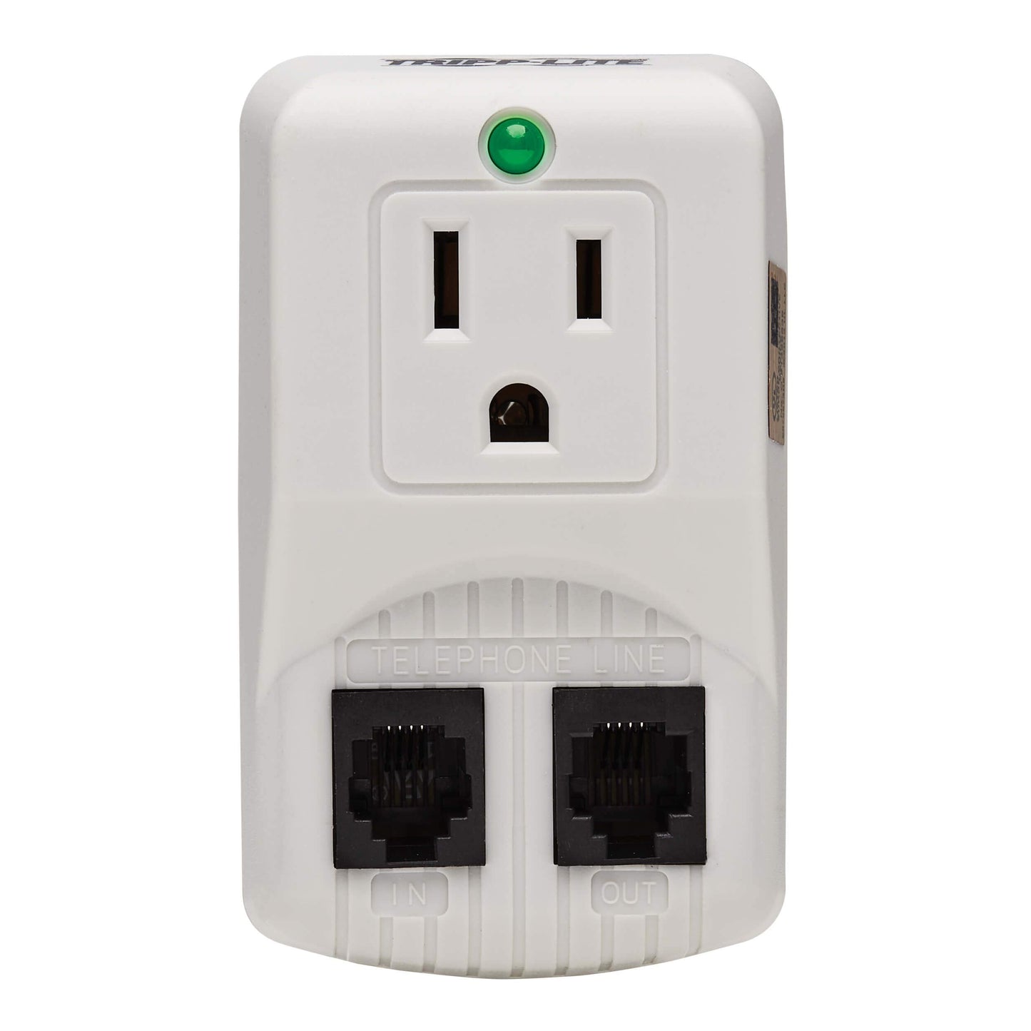 1 Outlet Portable Surge Protector Power Strip, Direct Plug In, Tel/Modem Protection, Lifetime Warranty & $10,000 INSURANCE (TRAVELCUBE)