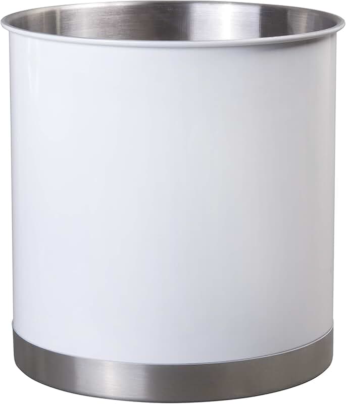 Large Stainless Steel Utensil Holder for Kitchen Countertop