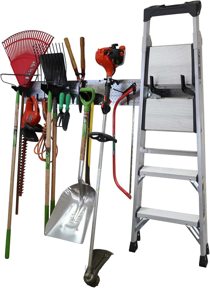 Wall Mount Garage and Garden Tool Organizer