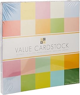 Assorted Solid Color Cardstock Stack, 102 Sheets