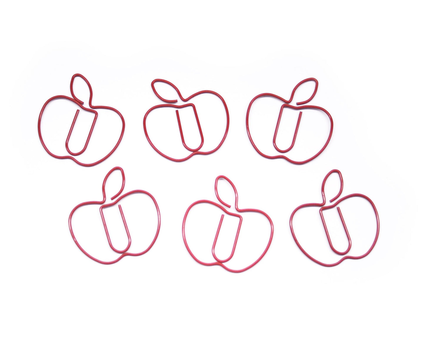 Fruit-shaped paper clips in round tin, 100 pieces