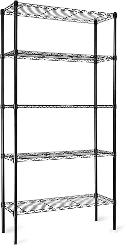 Heavy Duty 5-Shelf Steel Wire Storage Rack