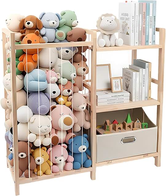 32-inch Plush Toy and Book Storage Organizer
