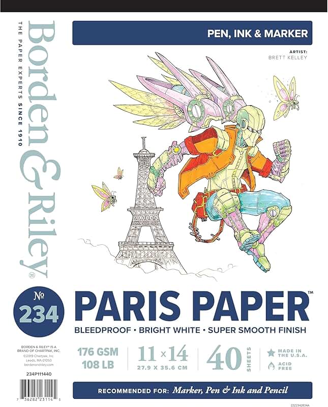 Paris Paper Pad, 11" x 14", 40 sheets