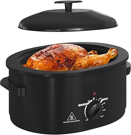 8 Quart Electric Roaster Oven with Self-Basting Lid