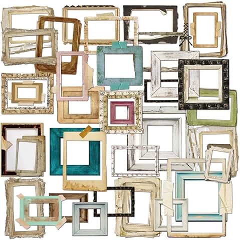 35 Vintage Photo Frame Stickers for Scrapbooking and DIY Projects