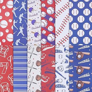 24-Piece Double-Sided Baseball Scrapbook Paper Set