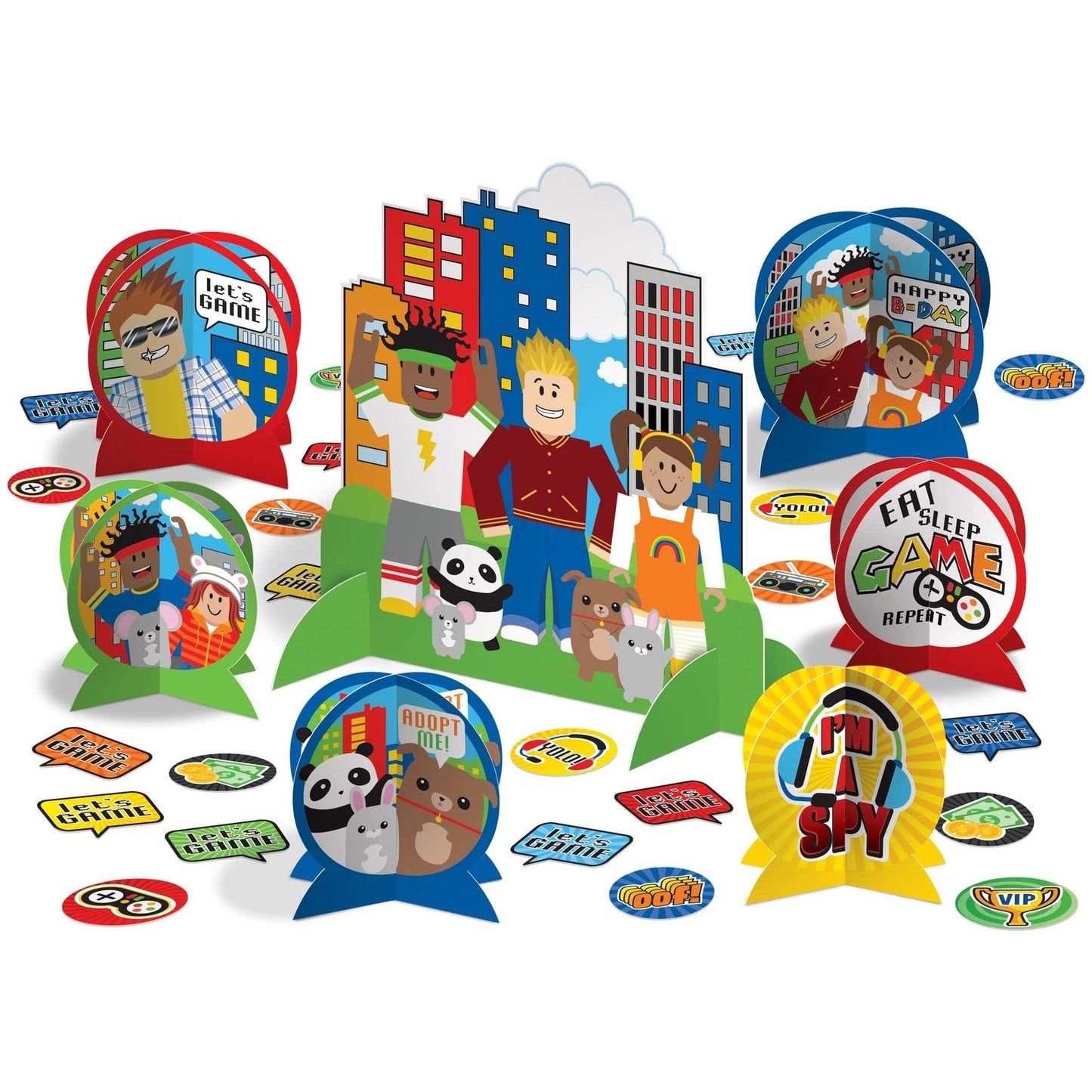 Party Town Table Decorating Kit for Birthdays and Events