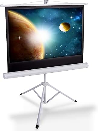 Portable 40-Inch Projector Screen with Tripod Stand