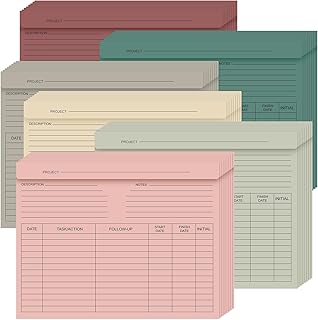 48 Colored Lined File Folders with Note Tabs
