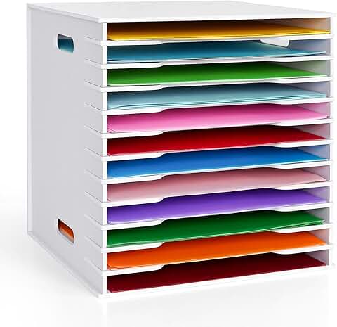 Scrapbook Paper Organizer with 12 Slots