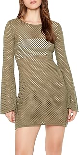 Women's Sheer Crochet Mini Dress