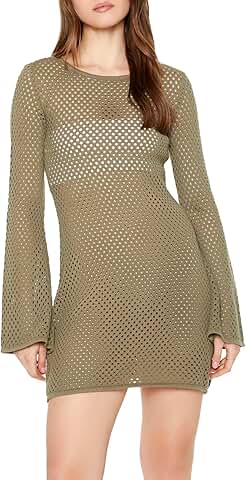Women's Sheer Crochet Mini Dress