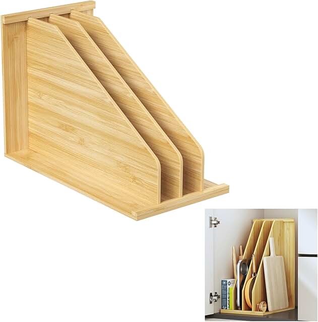 Wooden Vertical Cabinet Tray Dividers for 15-inch High