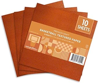 Sports Textured Kraft Paper, 12"x12", 10 Sheets