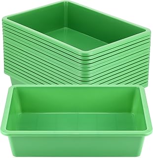 18-Piece Flat Storage Bins for Paper and Office Supplies