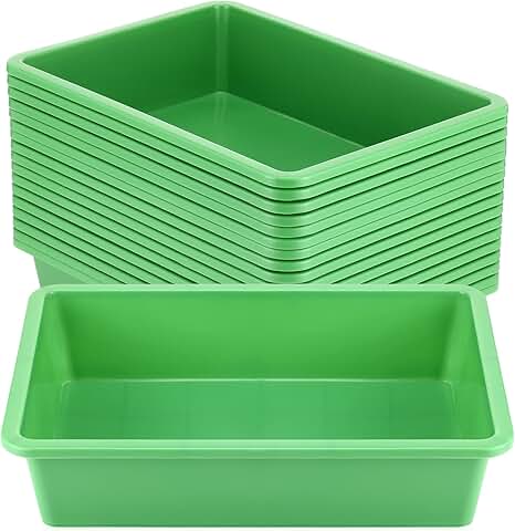 18-Piece Flat Storage Bins for Paper and Office Supplies