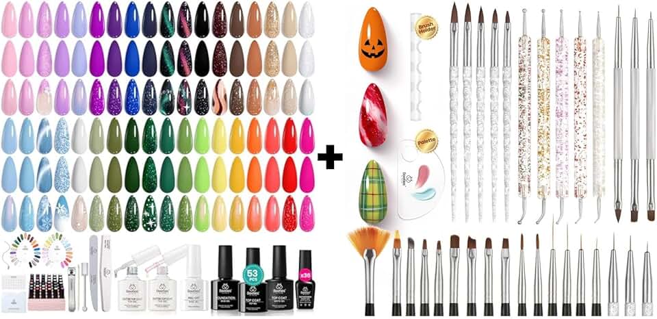 Winter Gel Nail Polish Kit with 36 Colors and Tools