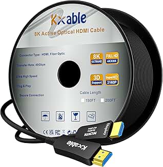 8K HDMI Fiber Optic Cable 150FT Ultra High Speed