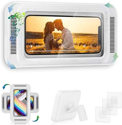Waterproof Shower Phone Holder with Speaker Hole