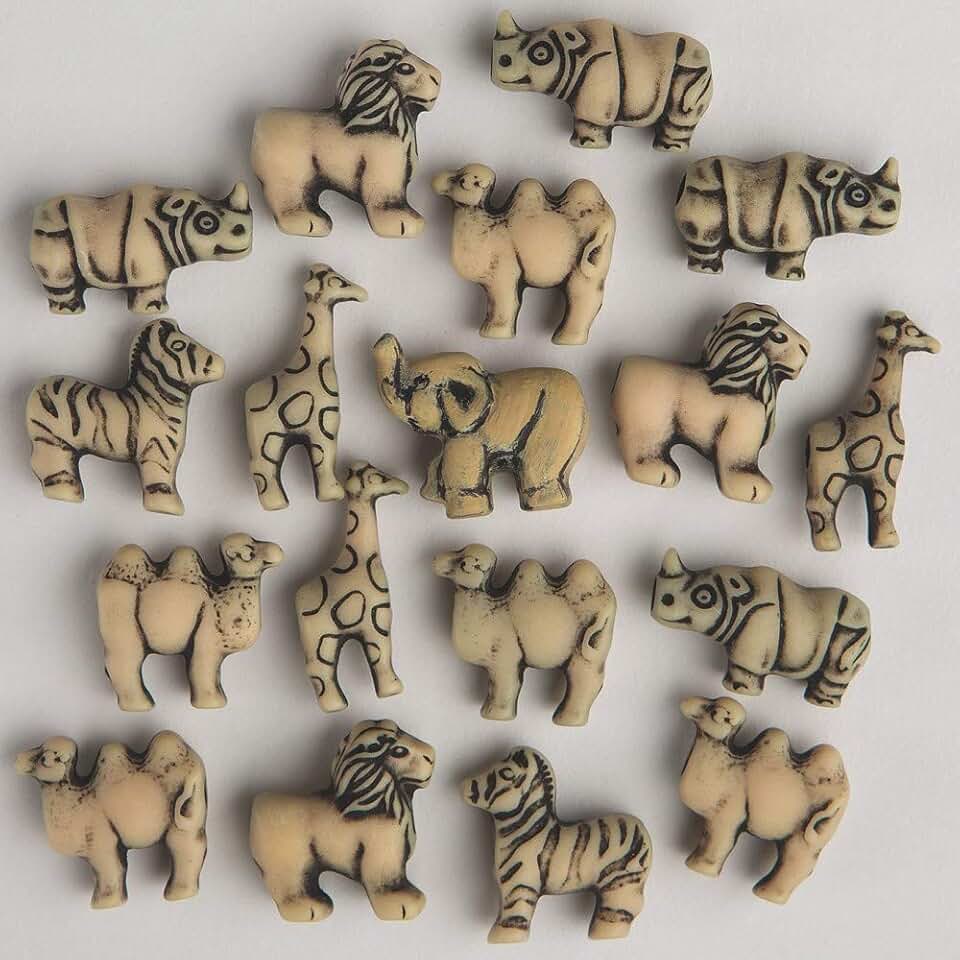 Assorted Jungle Animal Beads