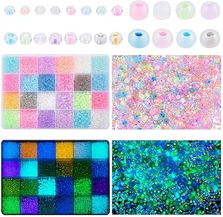 11581 Glow-in-the-Dark Glass Seed Beads in 24 Styles
