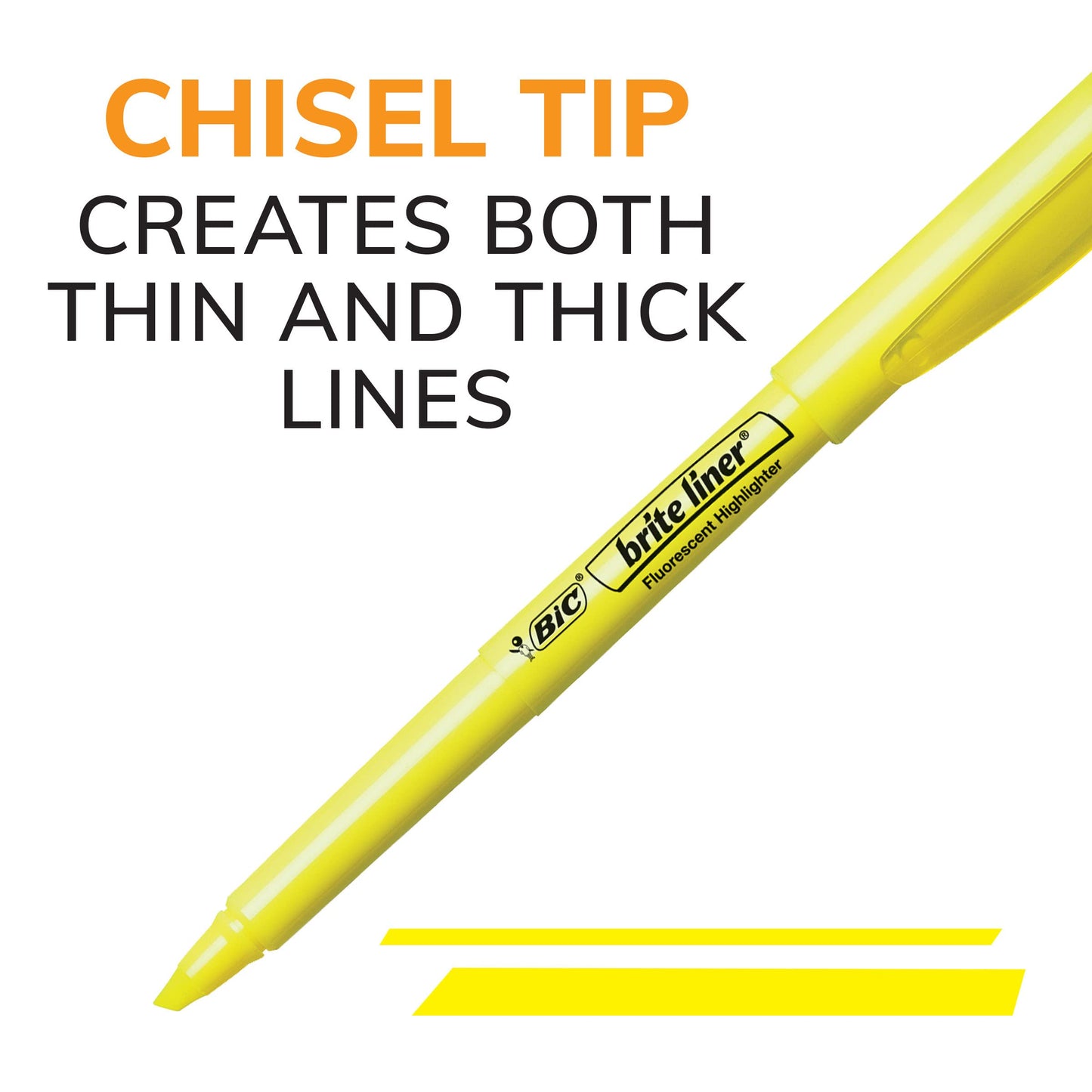 Set of 5 Chisel Tip Highlighters in Assorted Colors