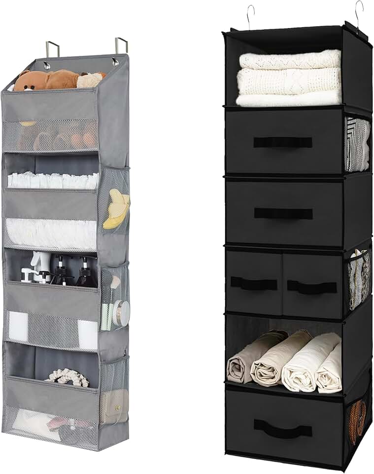 Hanging Closet and Behind Door Organizers Bundle
