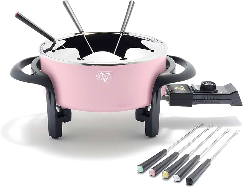 14-Cup Electric Fondue Pot with Color Coded Forks