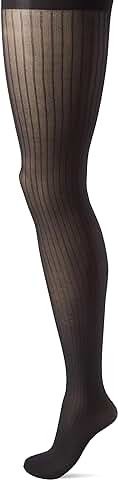Women's Pinstripe Control Top Sheer Toe Tights