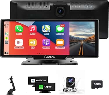 9.3" Touchscreen Car Stereo with 4K Dash Cam and Backup Camera
