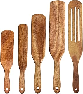 5-Piece Wooden Kitchen Utensil Set with Smooth Handles