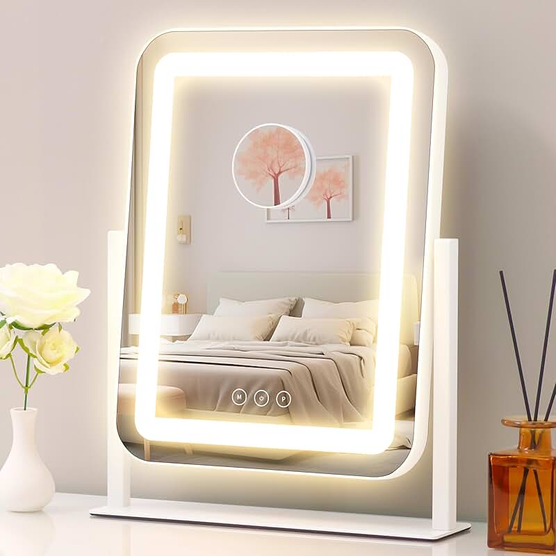 Lighted LED Vanity Mirror with Touch Control