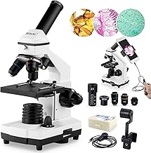 Microscope for Kids and Adults, 100X-2000X with Slides