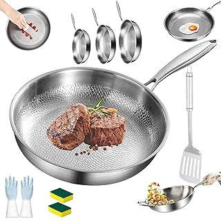 Titanium Hammered Frying Pan and Wok Set