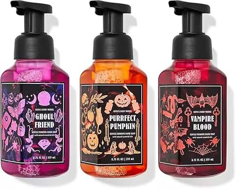 Halloween Foaming Hand Soap Trio with Ghoul Friend, Vampire Blood, Purrfect Pumpkin