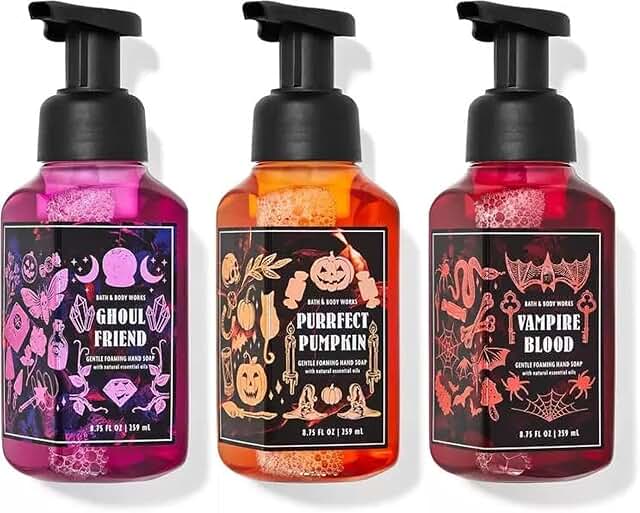 Halloween Foaming Hand Soap Trio with Ghoul Friend, Vampire Blood, Purrfect Pumpkin