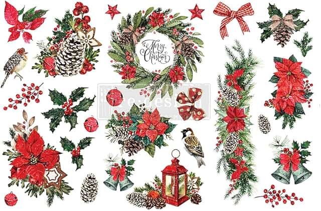 Classic Christmas Small Transfers for Crafts and Decor