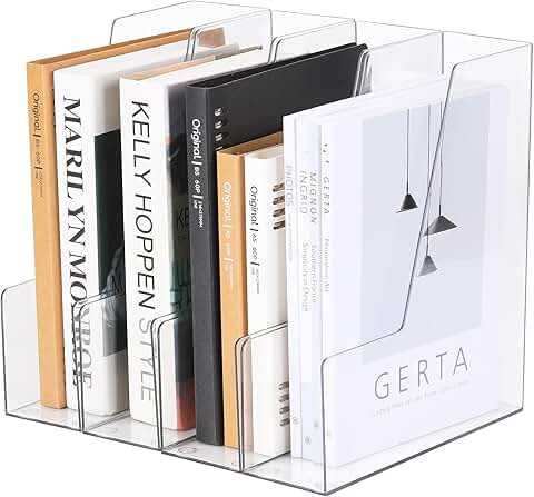Clear vertical file holder set for documents
