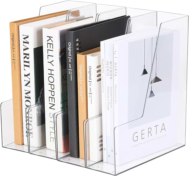 Clear vertical file holder set for documents
