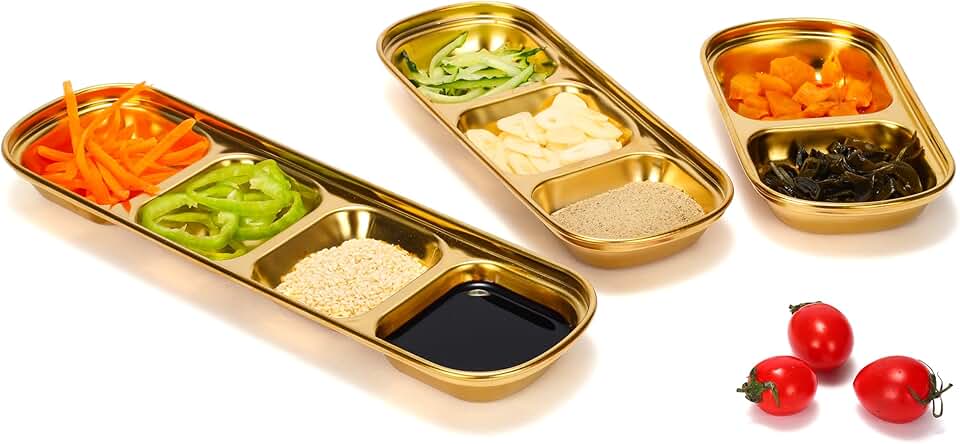 Set of 3 Stainless Steel Sauce Dishes