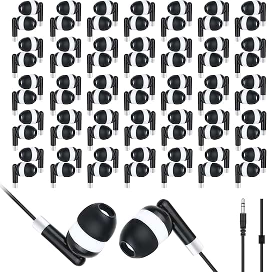 Bulk Kids Wired Earbuds for Classroom, 200 Pack