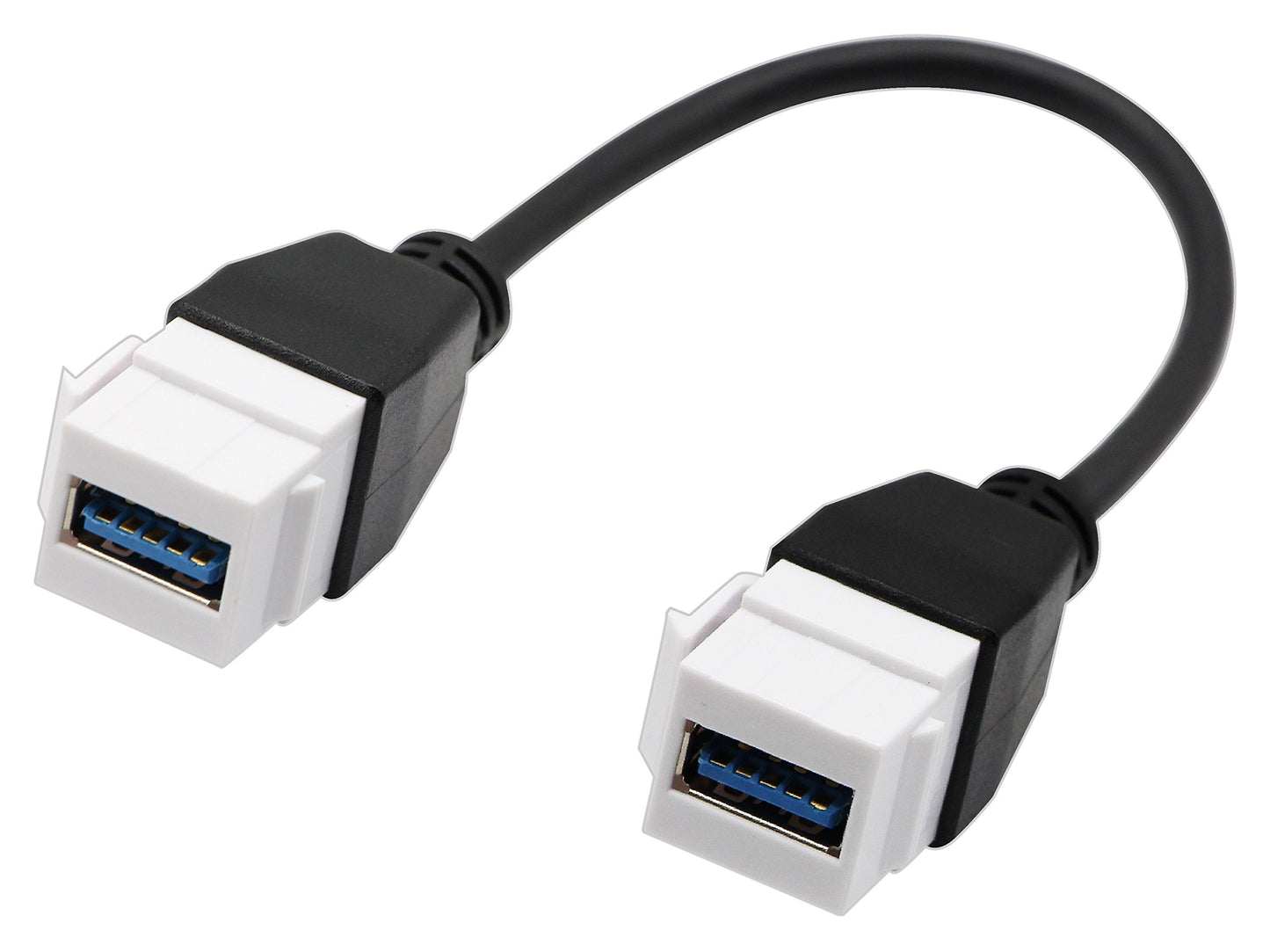 USB 3.0 Keystone Jack Extension Cable, 22cm